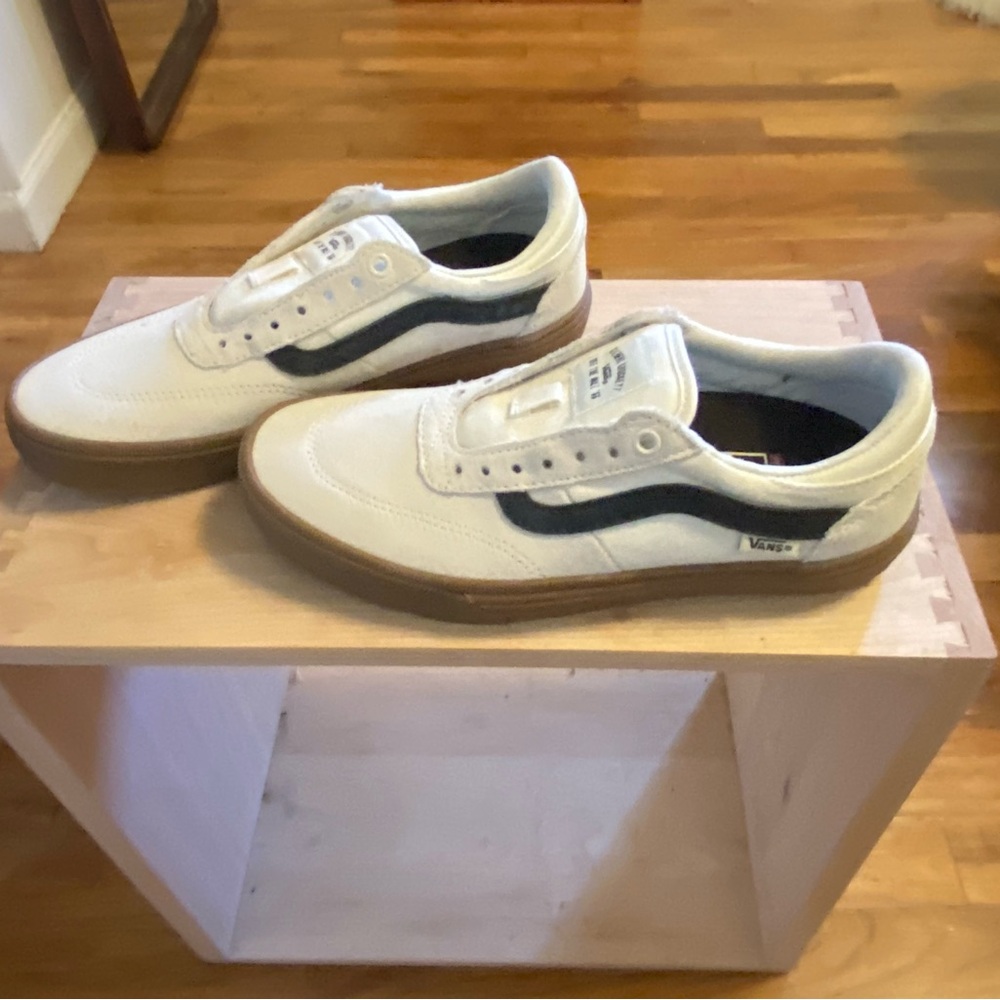 Vans Classic White and Black Skate Shoes